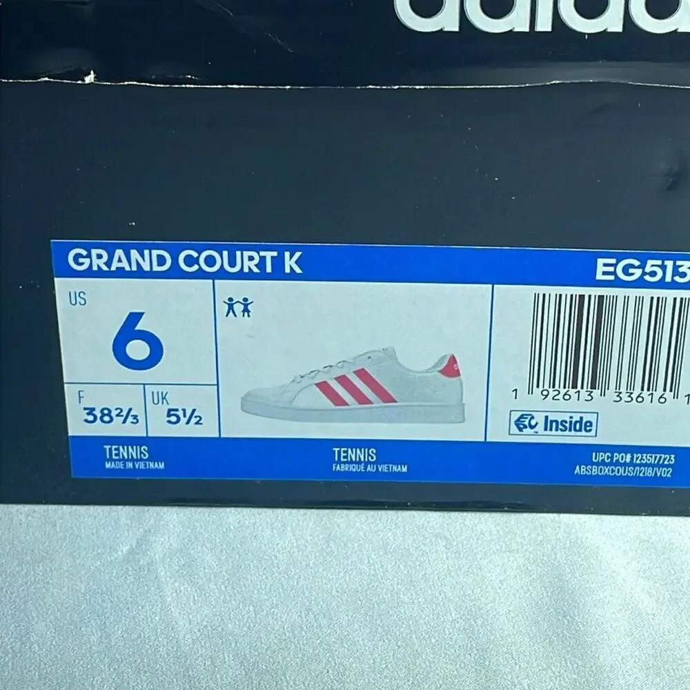 ADIDAS GRAND COURT‎ CLOUDFOAM, SNEAKERS, size Girl's 6, women 8.5